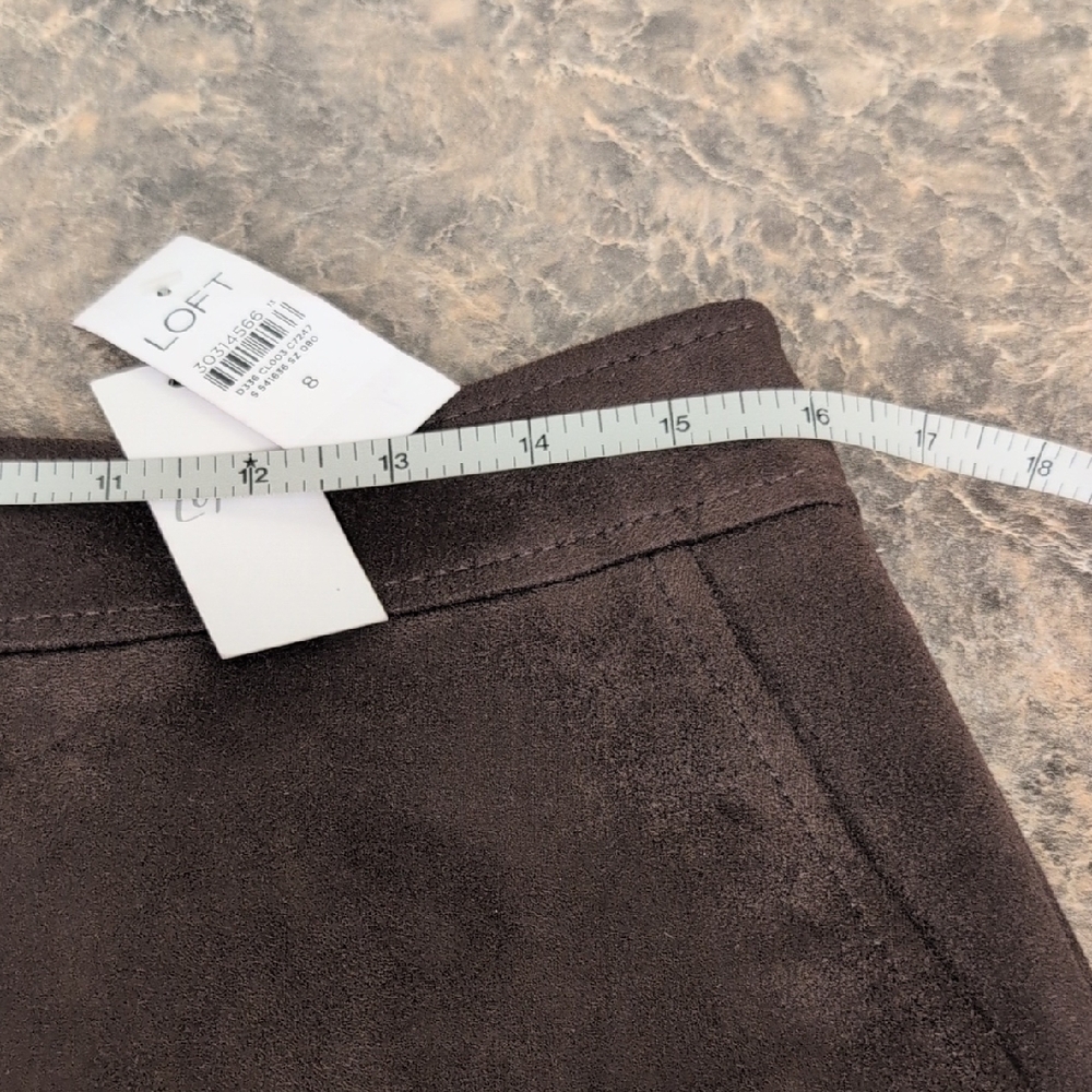 LOFT Micro Suede Mini Skirt NWT! - Picture 4 of 6